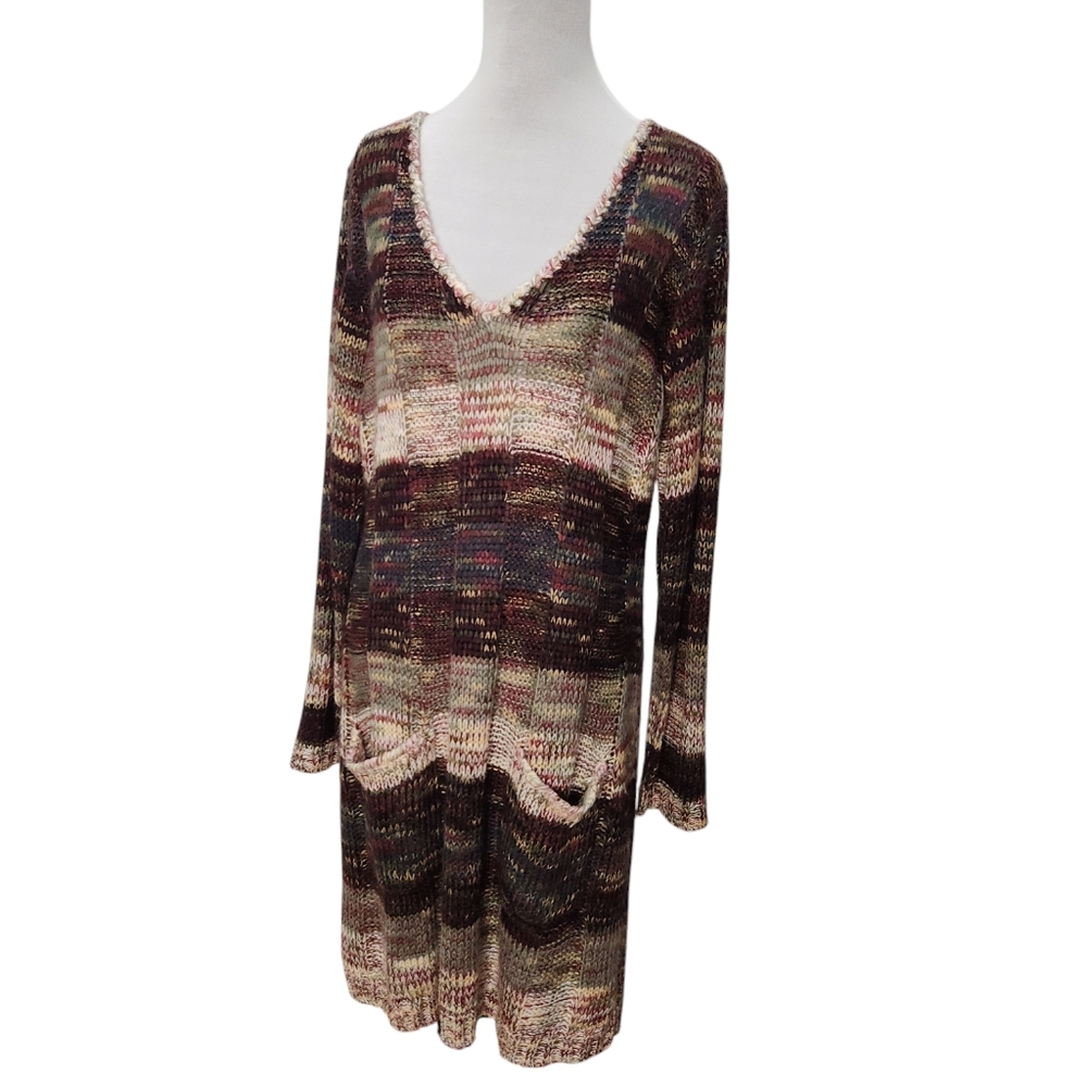 NWT Ultra Flirt Y2K‎ Multi Color Knit Dress Size 1X